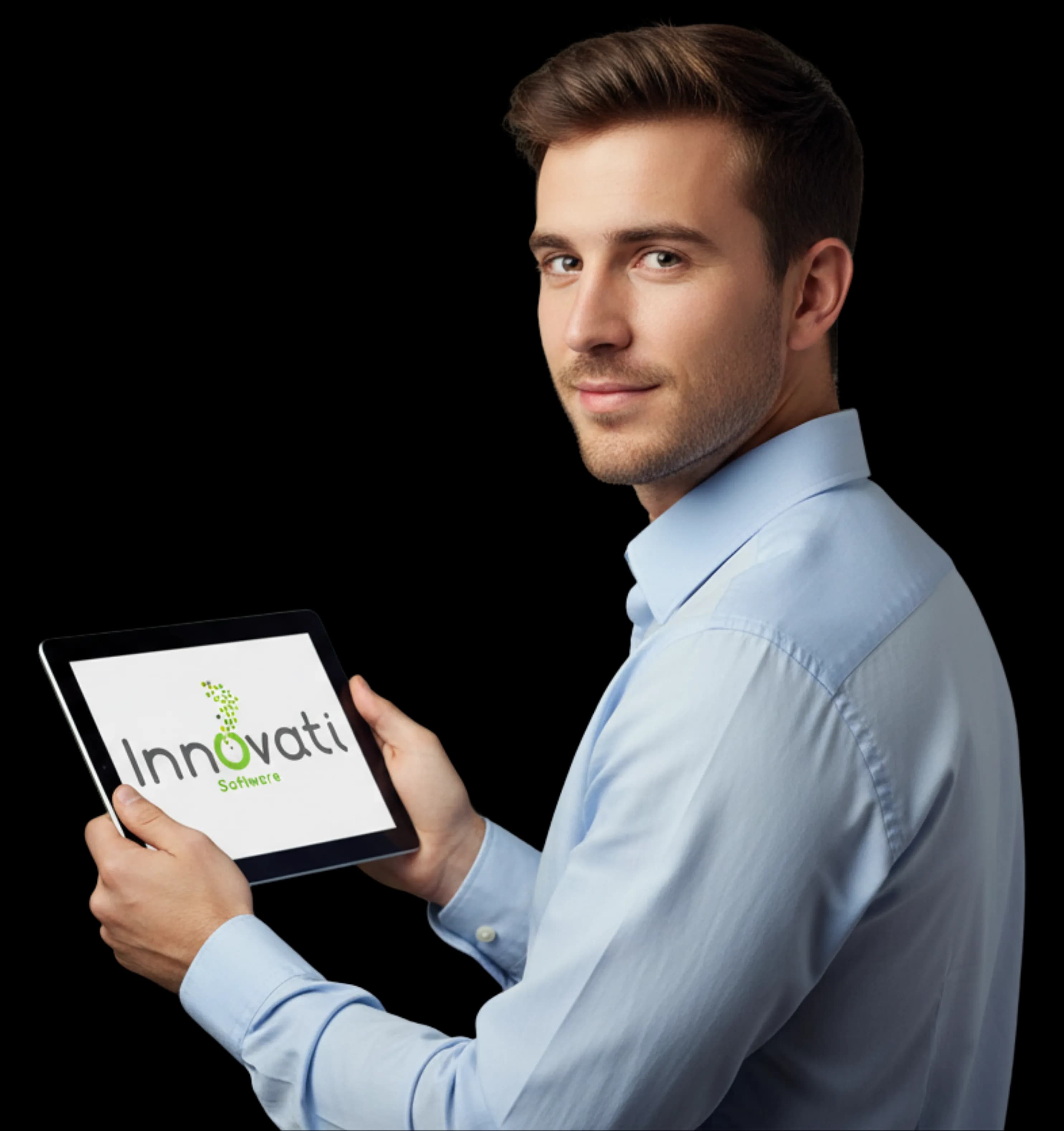 Consultor de Innovati explicando soluciones de datos